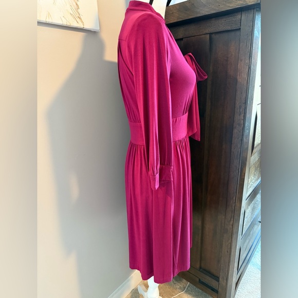 Trina Turk Fuchsia Long Sleeve Dress - Picture 2 of 9